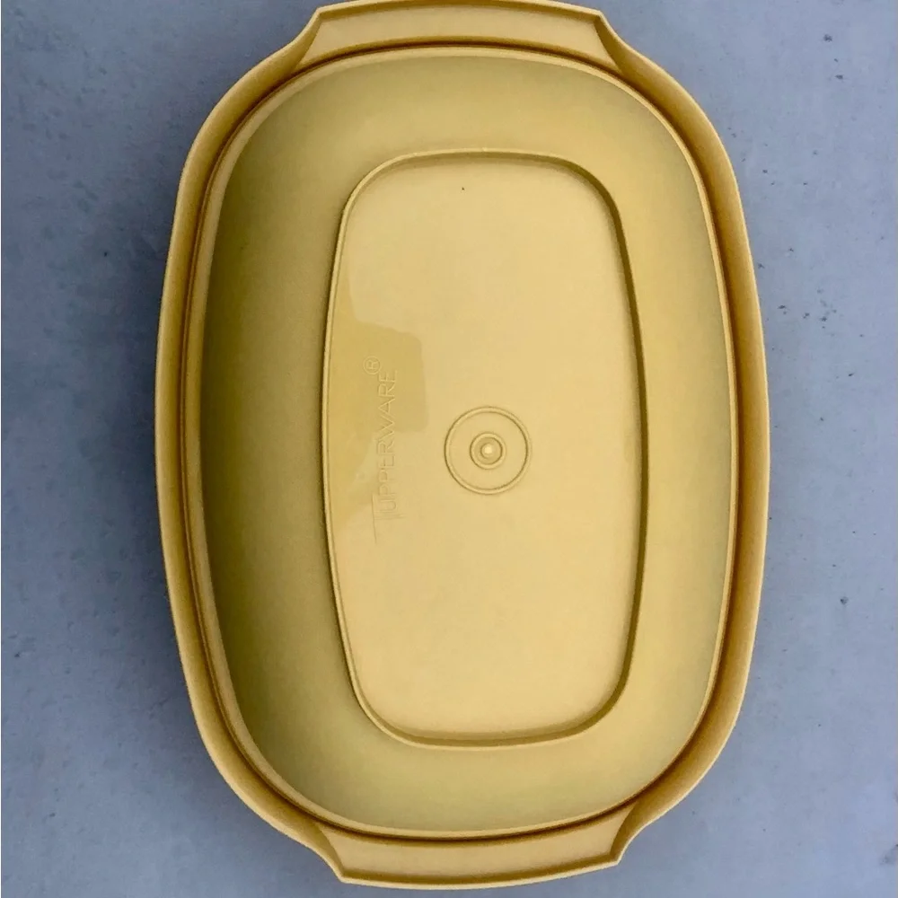 Vintage Tupperware Microwave Steamer Set 3 Piece Harvest Gold Yellow